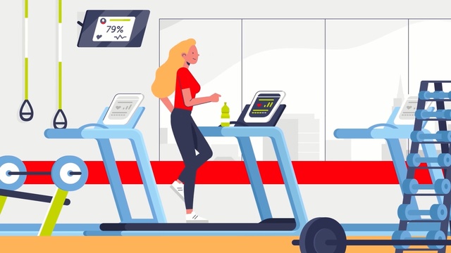 Video Reference N4: Treadmill, Exercise equipment, Illustration, Parallel, Clip art, Furniture