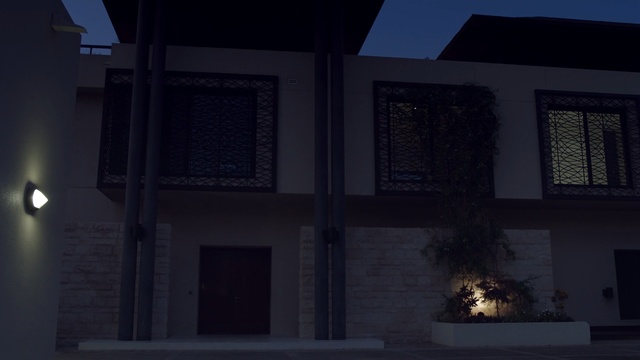 Video Reference N5: Blue, Home, Light, House, Property, Lighting, Sky, Architecture, Darkness, Night