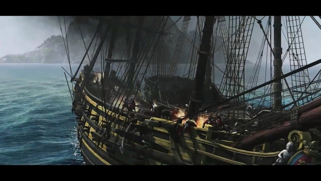 Video Reference N0: sailing ship, mode of transport, manila galleon, galleon, fluyt, ship of the line, tall ship, caravel, screenshot, sea