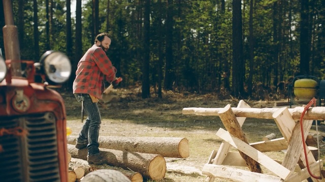 Video Reference N5: Logging, Wood chopping, Wood, Lumberjack, Tree, Woodland, Forest, Lumber, Chainsaw, Woodsman