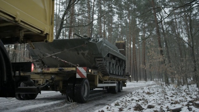 Video Reference N4: Vehicle, Mode of transport, Winter, Snow, Transport, Truck, Automotive tire, Military vehicle, Tree, Tire
