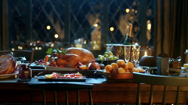 Video Reference N2: brunch, supper, meal, still life, table, food, night, breakfast