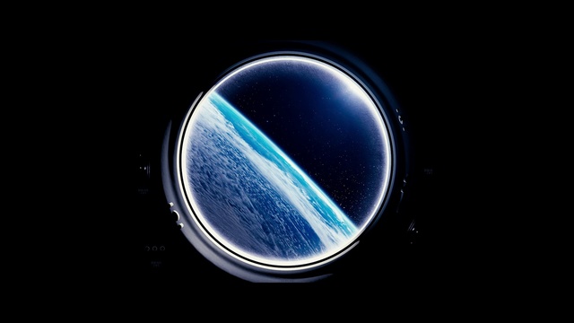 Video Reference N1: Atmosphere, Circle, Electric blue, Space, Planet, Font, Astronomical object, Outer space, Graphics, Earth
