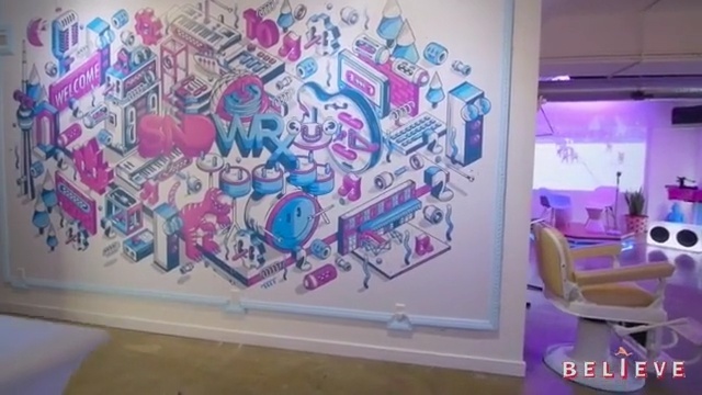 Video Reference N1: purple, pink, art, mural, graffiti, design, modern art, artwork, interior design, painting