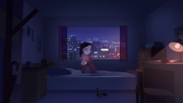Video Reference N7: Purple, Violet, Blue, Light, Room, Screenshot, Animation, House, Architecture, Fiction