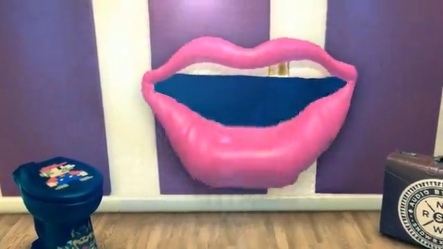 Video Reference N8: purple, mouth, furniture, magenta, product