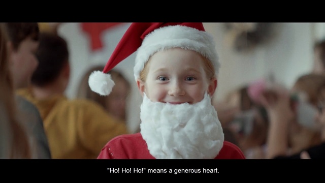 Video Reference N7: Child, Santa claus, Christmas, Toddler, Fictional character, Happy, Christmas eve, Smile, Tradition, Photo caption