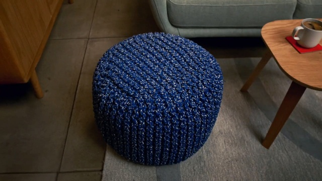 Video Reference N0: blue, flooring, wool, woolen, thread, floor