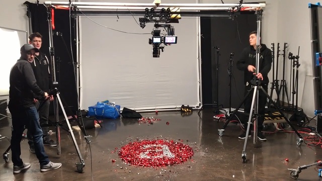 Video Reference N3: Filmmaking, Film crew, Machine, Film studio, Metal, Person