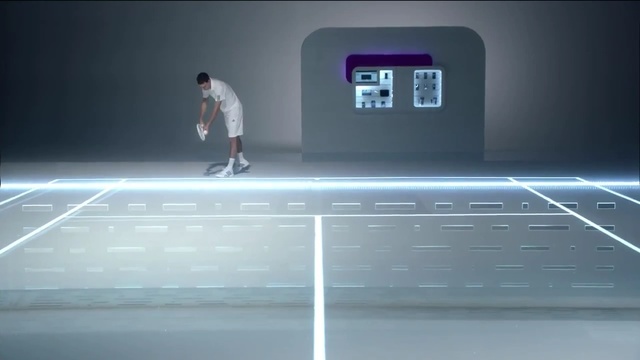 Video Reference N2: Light, Floor, Standing, Line, Technology, Flooring, Sports equipment, Space, Sport venue, Racquet sport