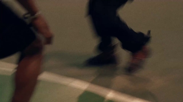 Video Reference N1: Black, Floor, Leg, Footwear, Fun, Human leg, Joint, Human body, Flooring, Roller skating