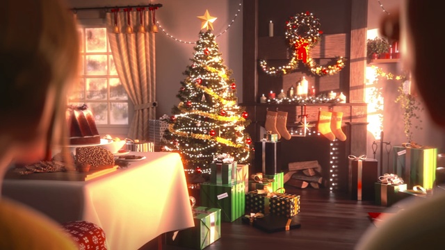 Video Reference N2: Christmas tree, Christmas, Christmas decoration, Tree, Light, Christmas lights, Lighting, Room, Christmas eve, Home