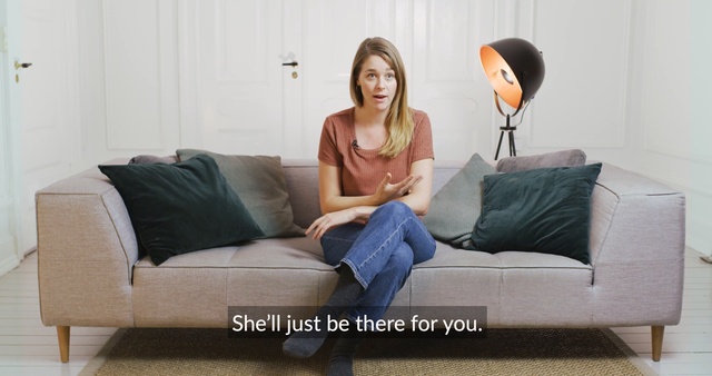 Video Reference N1: furniture, couch, sitting, table, chair, product, girl, Person