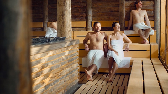 Video Reference N0: Sauna, Barechested, Leisure, Muscle, Vacation, Person