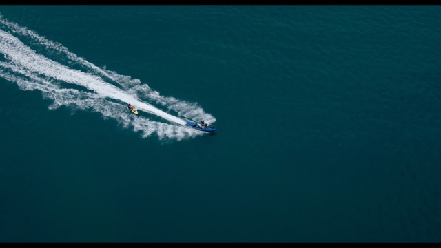 Video Reference N2: Blue, Wave, Sea, Water, Ocean, Vehicle, Calm, Boat, Wind wave, Air show