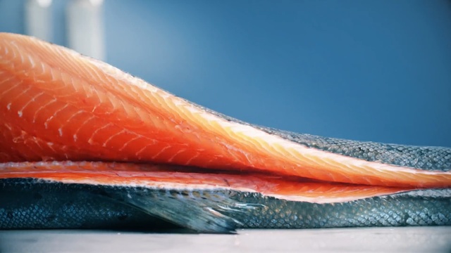 Video Reference N0: Smoked salmon, Fish products, Fish, Fish, Salmon, Salmon, Seafood, Fish slice, Food, Sashimi