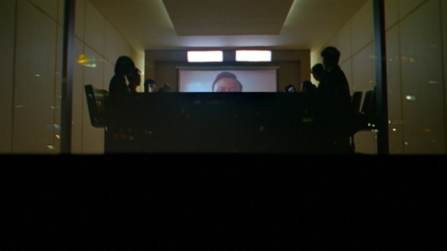 Video Reference N2: black, darkness, light, auditorium, lighting, night, midnight, shadow, display device, space, Person