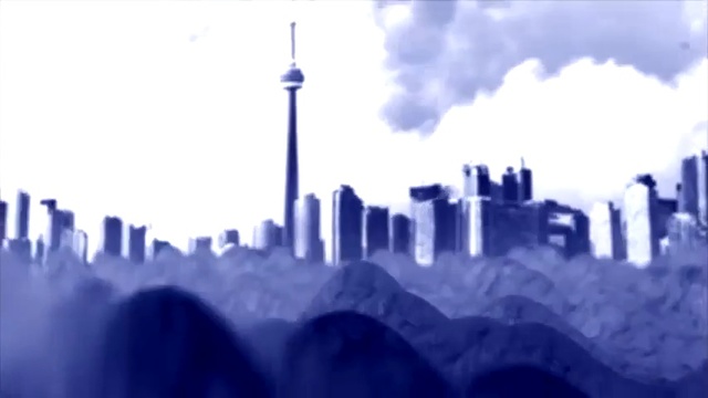 Video Reference N3: blue, metropolis, skyline, landmark, daytime, skyscraper, sky, city, metropolitan area, atmosphere
