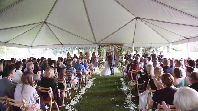 Video Reference N1: ceremony, event, wedding, crowd, tradition, tent, aisle, function hall, bride, festival