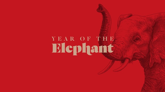 Video Reference N4: red, elephants and mammoths, text, font, computer wallpaper, love, organism, graphics, elephant, graphic design