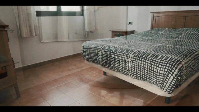 Video Reference N1: furniture, bed frame, floor, property, room, mattress, bed, bedroom, product, wall