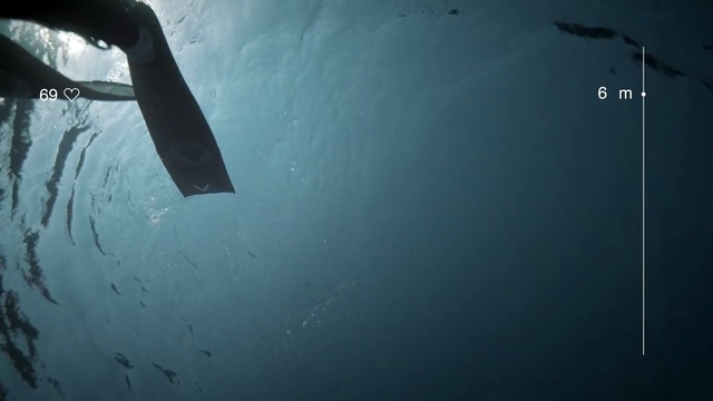 Video Reference N2: blue, water, underwater, freediving, atmosphere, sky, underwater diving, screenshot, ocean, sea, Person