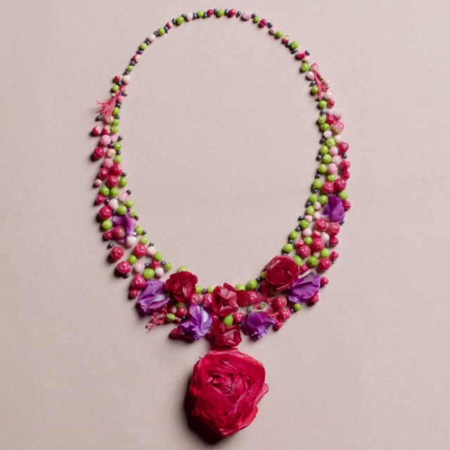 Video Reference N1: Pink, Fashion accessory, Necklace, Jewellery, Magenta, Body jewelry, Jewelry making, Bead, Plant, Heart, Person, Accessory, Table, Decorated, Sitting, Small, Red, White, Brace, Jewelry, Earrings, Pendant, Turquoise, Beads, Bracelet, Handmade, Craft, Pearl, Lilac, Necklet