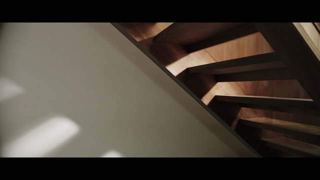 Video Reference N0: Stairs, Light, Architecture, Line, Wood, Ceiling, Design, Material property, Room, Beam