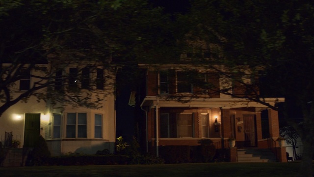 Video Reference N9: Home, House, Night, Lighting, Light, Property, Tree, Building, Atmosphere, Darkness