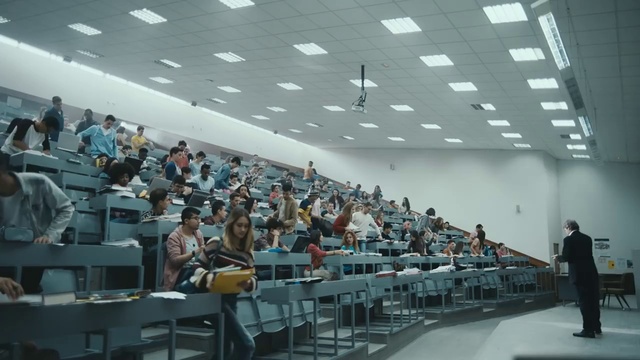 Video Reference N1: Crowd, Event, Room, Audience, Building, Lecture, Auditorium, Architecture, Seminar, Conference hall