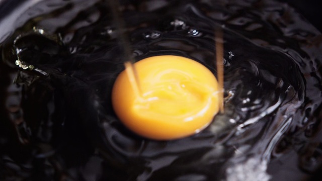 Video Reference N0: Egg yolk, Egg, Food, Dish, Ingredient, Fried egg, Cuisine, Person