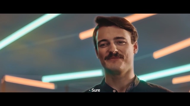 Video Reference N0: Face, Facial hair, Chin, Beard, Forehead, Cheek, Fun, Smile, Moustache, Jaw, Person, Rainbow, Monitor, Screen, Photo, Man, Front, Uniform, Wearing, Holding, Woman, Standing, Black, Smiling, White, Television, Blue, Large, Player, Table, Display, Hat, Mirror, Baseball, Screenshot, Human face, Text