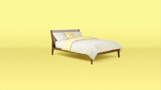 Video Reference N0: Furniture, Bed, Bed frame, Product, Yellow, Comfort, Mattress, Room, Bedroom, Beige