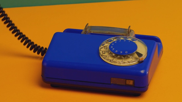 Video Reference N1: Blue, Yellow, Electric blue, Technology, Telephone, Corded phone