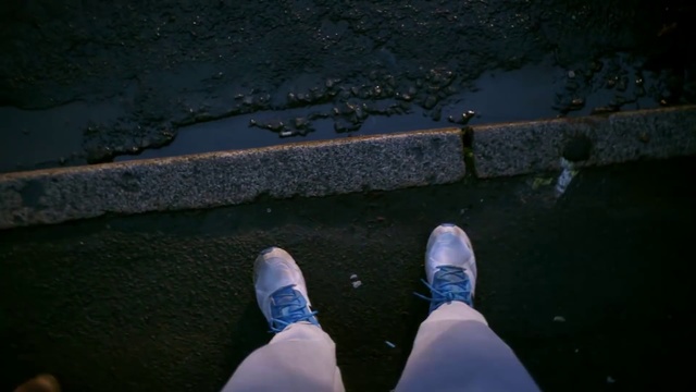 Video Reference N17: Blue, Water, Leg, Foot, Reflection, Footwear, Shoe, Human leg, Finger, Space, Person