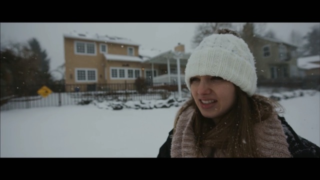 Video Reference N4: snow, winter, photograph, freezing, fun, girl, headgear, photography, cap, smile, Person