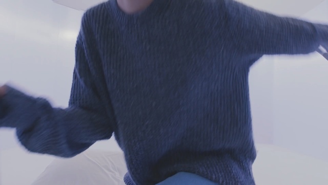 Video Reference N0: blue, sweater, sleeve, outerwear, neck, shoulder, wool, top, electric blue, t shirt
