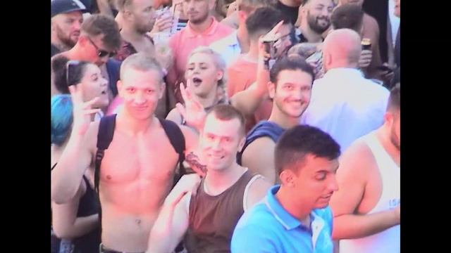 Video Reference N3: Smile, Shirt, Muscle, Product, Vest, Entertainment, Crowd, T-shirt, Leisure, Fun