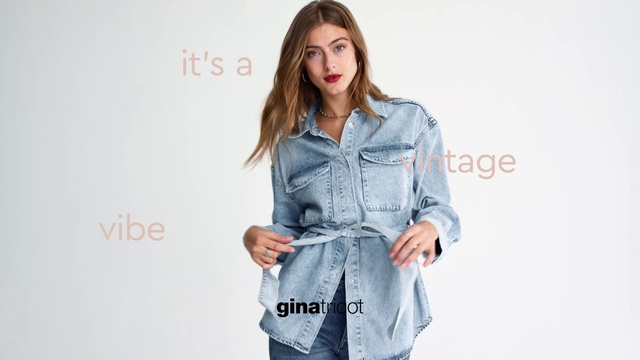 Video Reference N2: Clothing, Denim, Jeans, Sleeve, Waist, Pocket, Outerwear, Fashion, Textile, Blouse