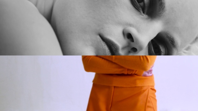 Video Reference N6: Skin, Yellow, Beauty, Close-up, Orange, Neck, Shoulder, Arm, Joint, Photography