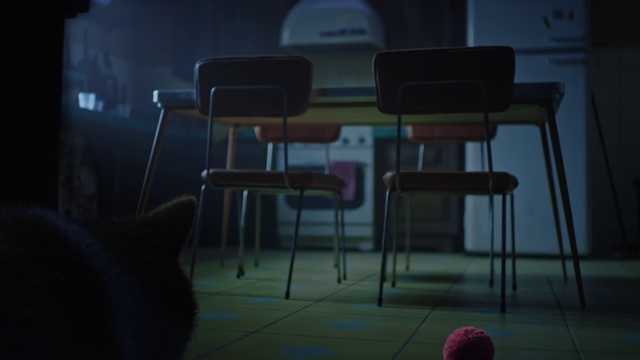 Video Reference N5: Light, Room, Furniture, Sky, Darkness, Chair, Table, Night, Floor, Midnight