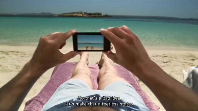 Video Reference N1: vacation, sun tanning, beach, summer, leg, fun, leisure, hand, sea, sky