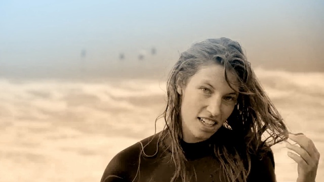 Video Reference N1: girl, photography, sky, sea, fun, sunlight, long hair, sand, vacation, smile, Person