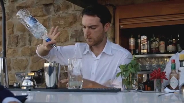 Video Reference N0: Bartender, Water, Drink, Alcohol, Glass