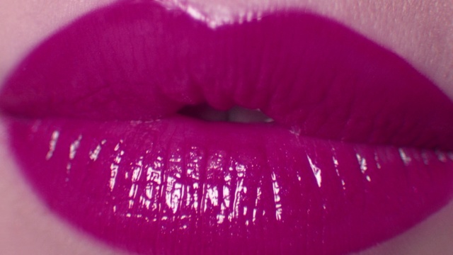 Video Reference N20: Lip, Pink, Lipstick, Red, Cosmetics, Magenta, Lip gloss, Mouth, Close-up, Material property