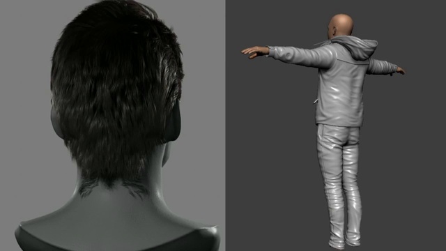 Video Reference N0: Hair, Head, 3d modeling, Hairstyle, Neck, Human, Sculpture, Art