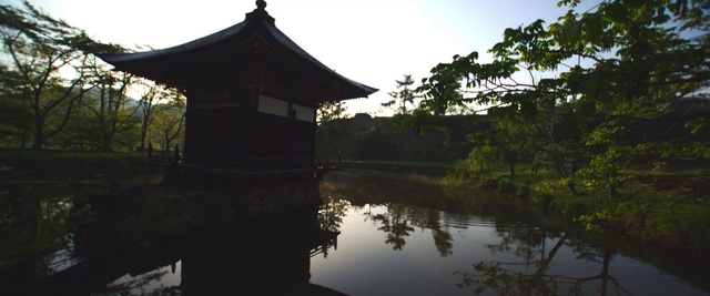 Video Reference N0: Chinese architecture, Japanese architecture, Architecture, Reflection, Water, Waterway, Pagoda, Tree, Sky, Pond