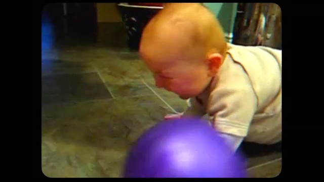 Video Reference N1: Ball, Swiss ball, Child, Toddler, Balloon, Exercise equipment, Sports equipment, Bowling ball, Baby, Play
