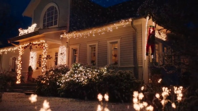 Video Reference N13: Home, Christmas lights, Lighting, Christmas decoration, House, Landscape lighting, Building, Christmas, Christmas eve, Mansion