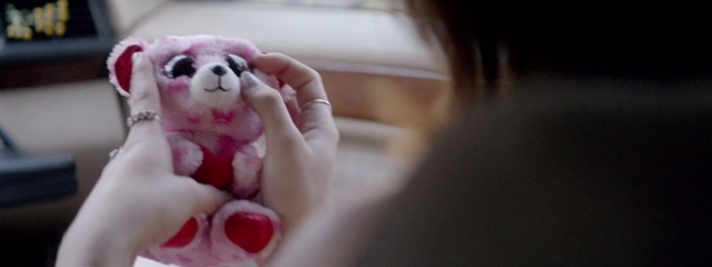 Video Reference N0: Pink, Skin, Teddy bear, Toy, Stuffed toy, Hand, Snout, Paw, Puppy, Finger